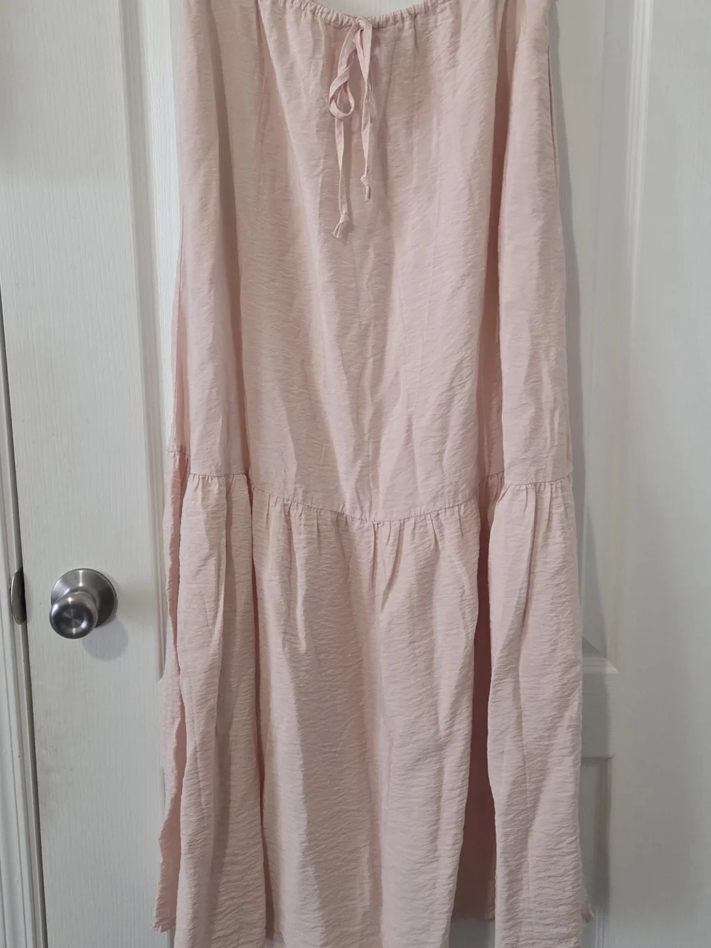 Ybf Blush Pink Tiered Maxi Skirt with Drawstring